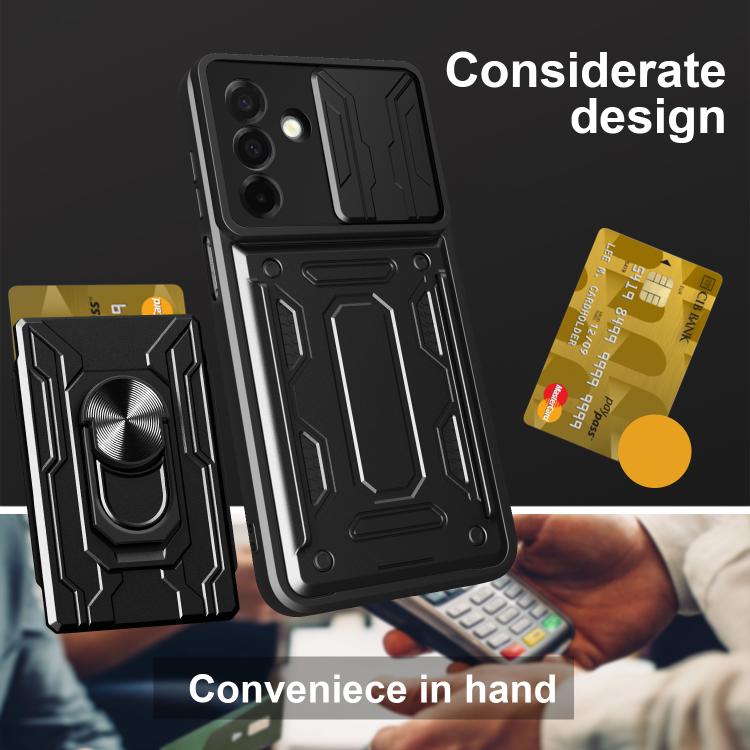 For Samsung Galaxy A26 5G Sliding Camshield TPU+PC Phone Case with Card Slot