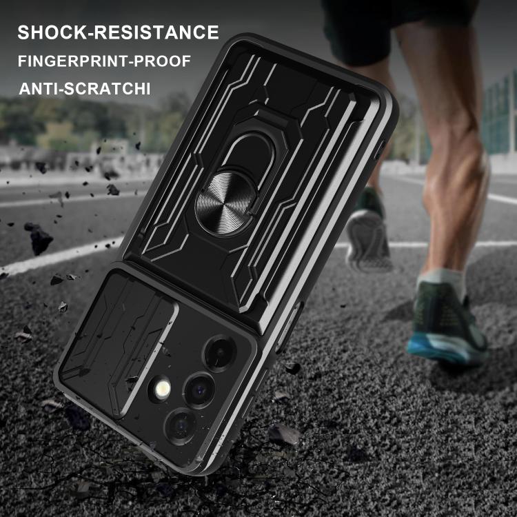 For Samsung Galaxy A26 5G Sliding Camshield TPU+PC Phone Case with Card Slot