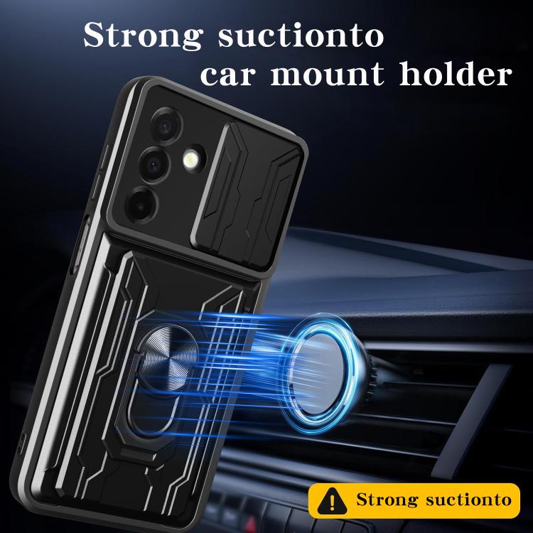 For Samsung Galaxy A26 5G Sliding Camshield TPU+PC Phone Case with Card Slot