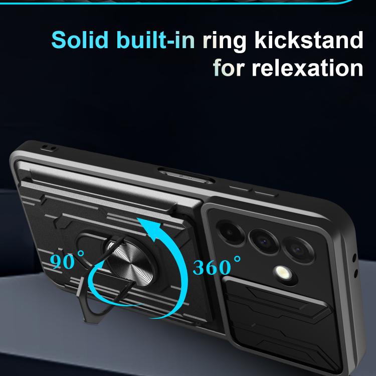 For Samsung Galaxy A26 5G Sliding Camshield TPU+PC Phone Case with Card Slot
