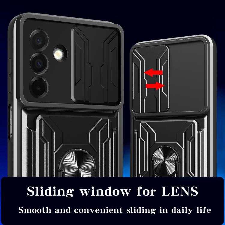 For Samsung Galaxy A26 5G Sliding Camshield TPU+PC Phone Case with Card Slot
