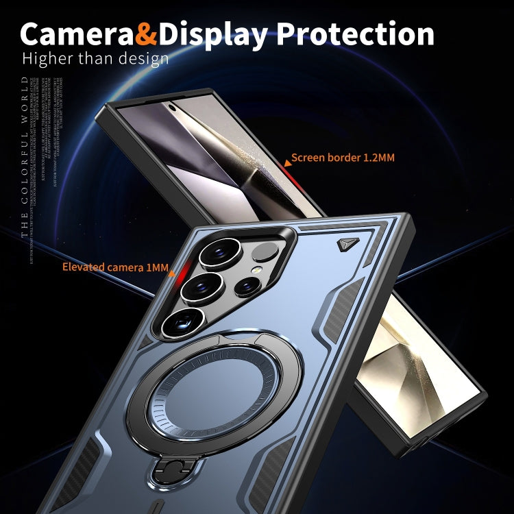 For Samsung Galaxy S23 Ultra 5G PC Hybrid TPU Armor MagSafe Ring Holder Phone Case