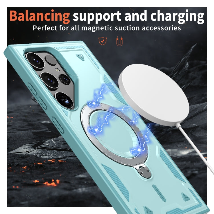 For Samsung Galaxy S23 Ultra 5G PC Hybrid TPU Armor MagSafe Ring Holder Phone Case