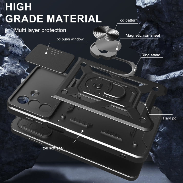 For Samsung Galaxy A26 5G Sliding Camera Cover Design TPU+PC Phone Case