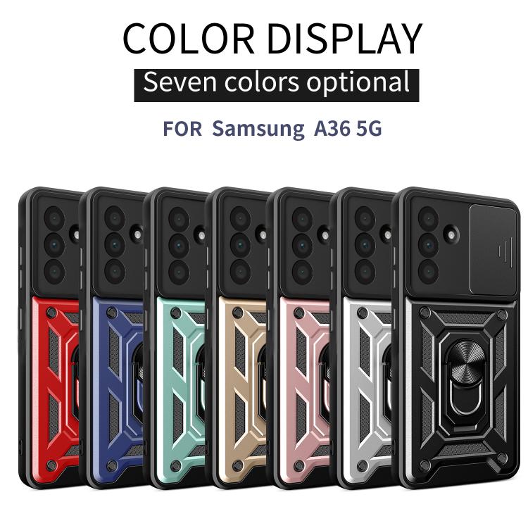 For Samsung Galaxy A36 5G Sliding Camera Cover Design TPU+PC Phone Case