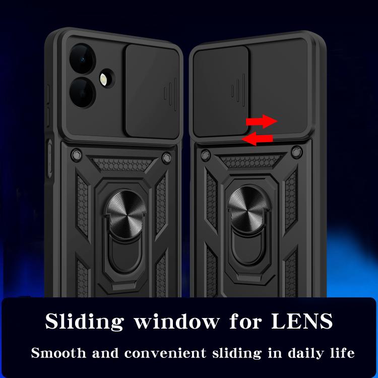 For Samsung Galaxy A07 4G Sliding Camera Cover Design TPU+PC Phone Case