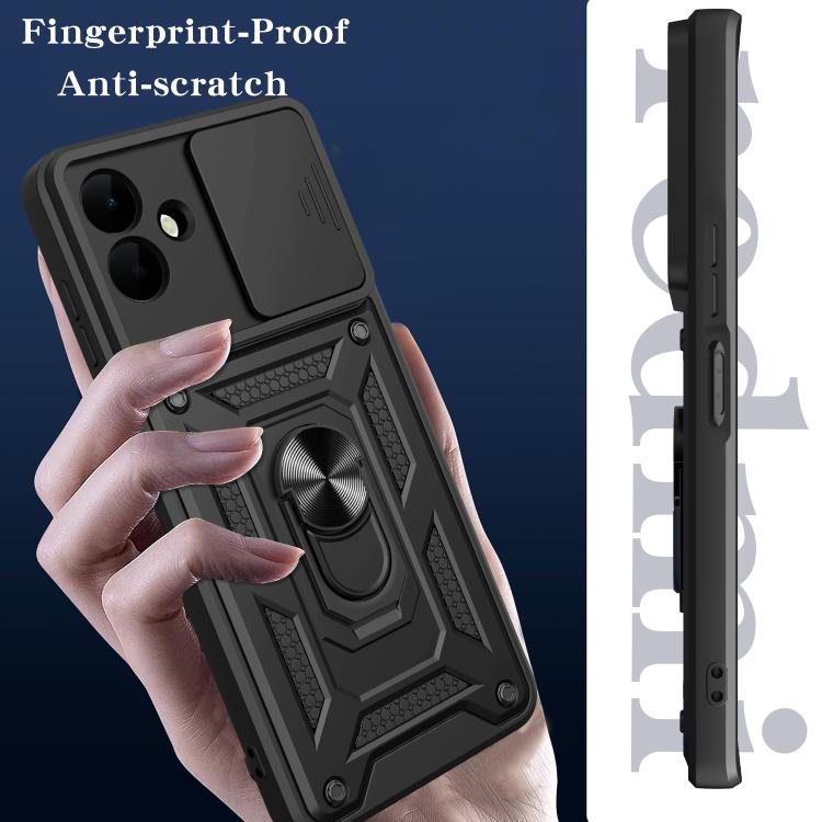 For Samsung Galaxy A07 4G Sliding Camera Cover Design TPU+PC Phone Case