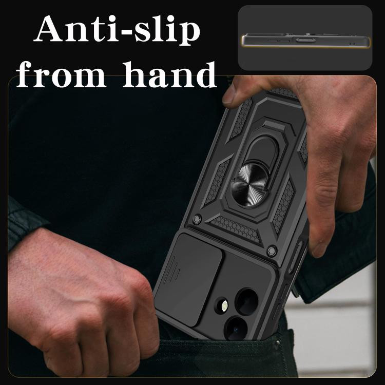 For Samsung Galaxy A07 4G Sliding Camera Cover Design TPU+PC Phone Case