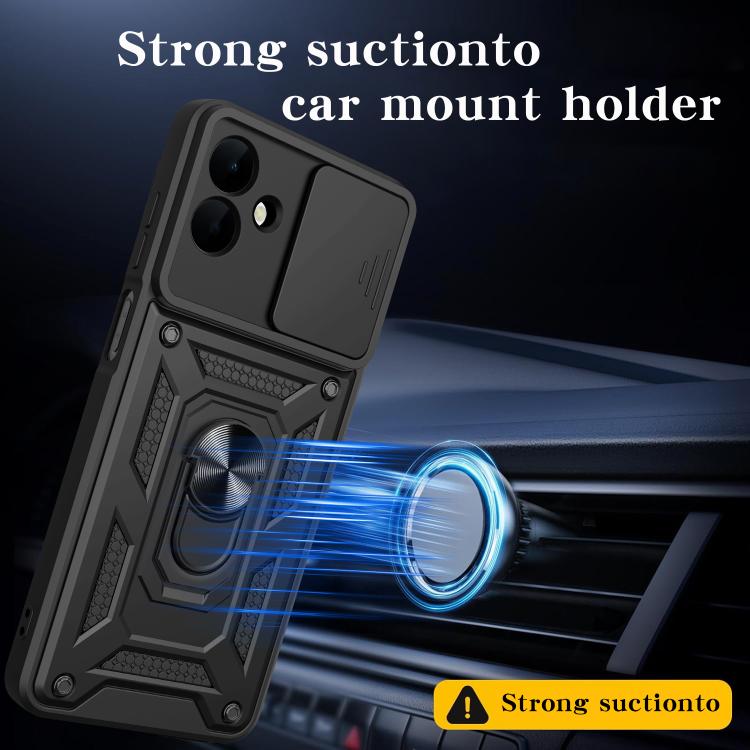 For Samsung Galaxy A07 4G Sliding Camera Cover Design TPU+PC Phone Case