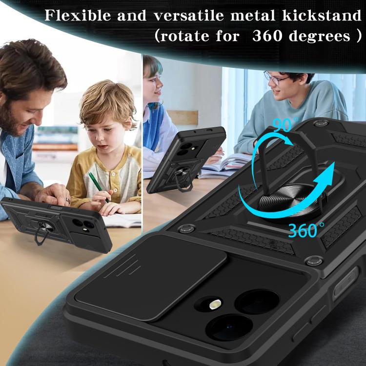 For Samsung Galaxy A07 4G Sliding Camera Cover Design TPU+PC Phone Case