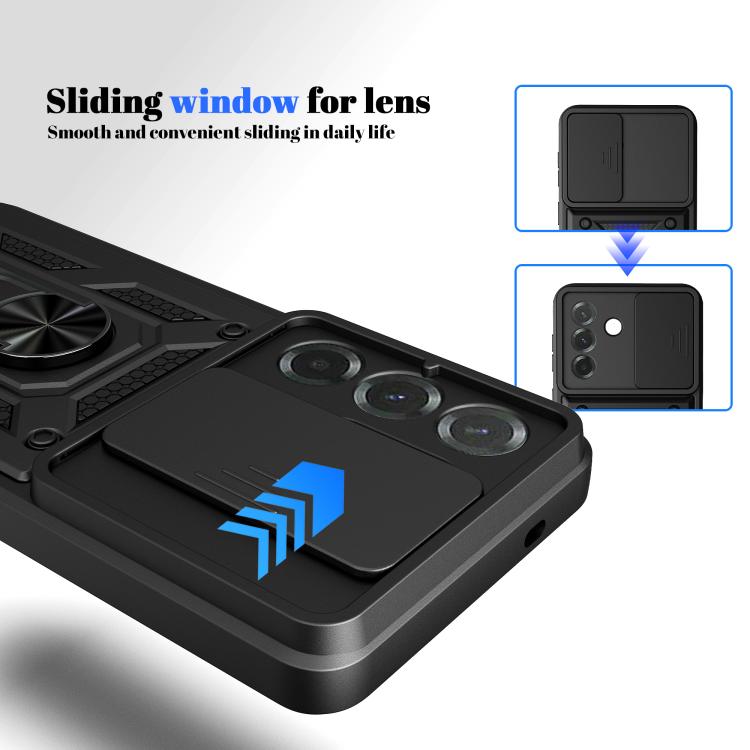 For Samsung Galaxy A37 5G Sliding Camera Cover Design TPU+PC Phone Case