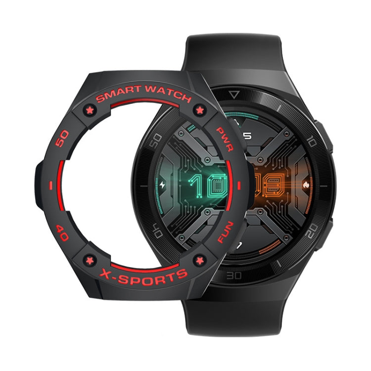 For Huawei Watch GT2e Smart Watch TPU Protective Case, Color:Black+Red