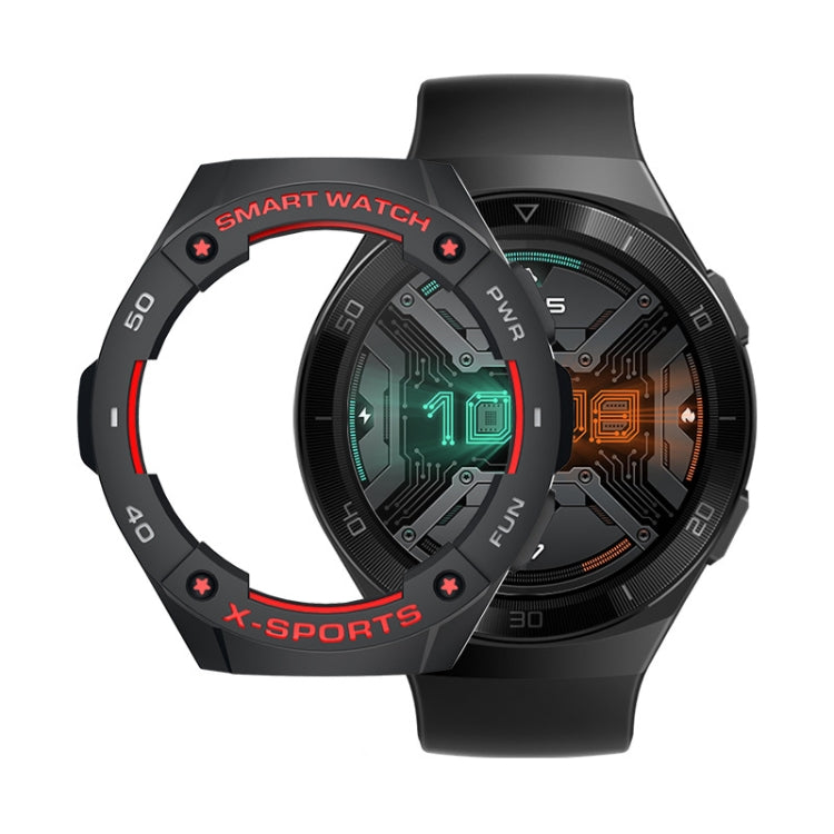 For Huawei Watch GT2e Smart Watch TPU Protective Case, Color:Black+Red Grey