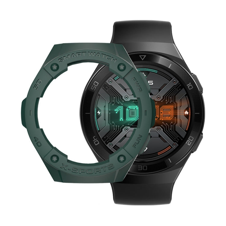 For Huawei Watch GT2e Smart Watch TPU Protective Case, Color:Army Green+Black