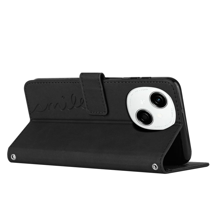 For Tecno Spark Go 1 Skin Feel Heart Embossed Leather Phone Case