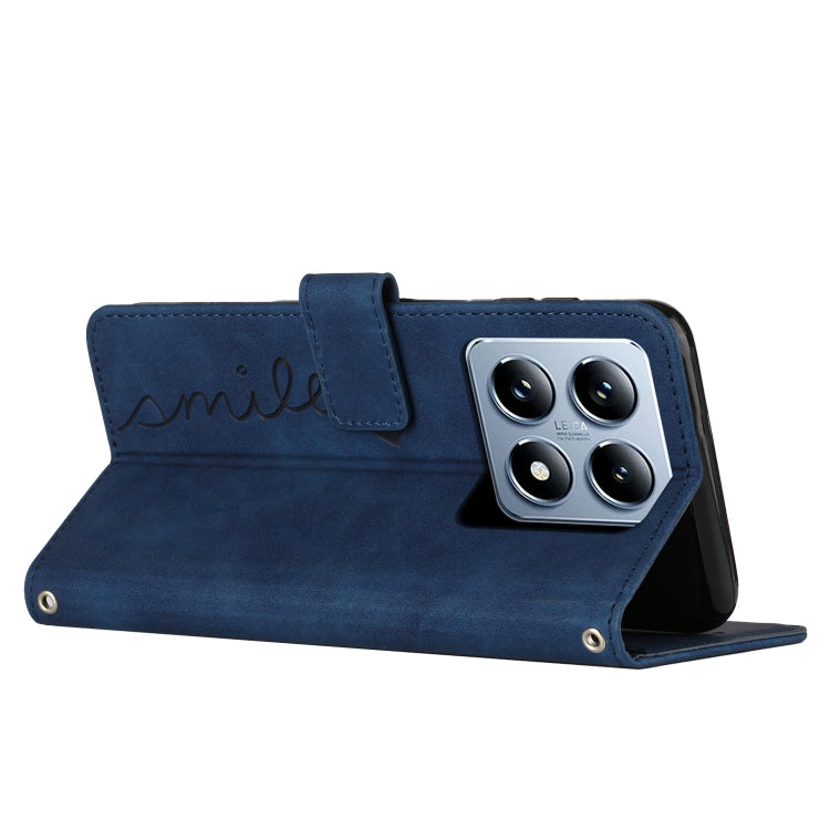 For Xiaomi 14T Skin Feel Heart Embossed Leather Phone Case