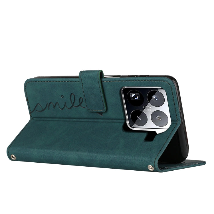 For Xiaomi 15 Pro Skin Feel Heart Embossed Leather Phone Case