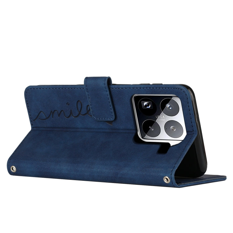 For Xiaomi 15 Pro Skin Feel Heart Embossed Leather Phone Case