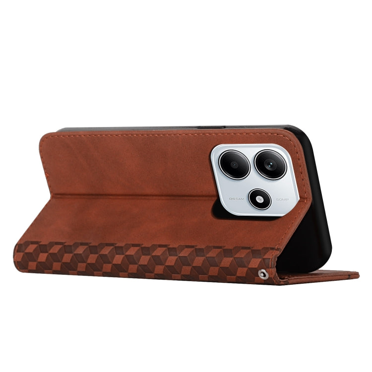 For Redmi Note 14 5G Global Diamond Splicing Skin Feel Magnetic Leather Phone Case