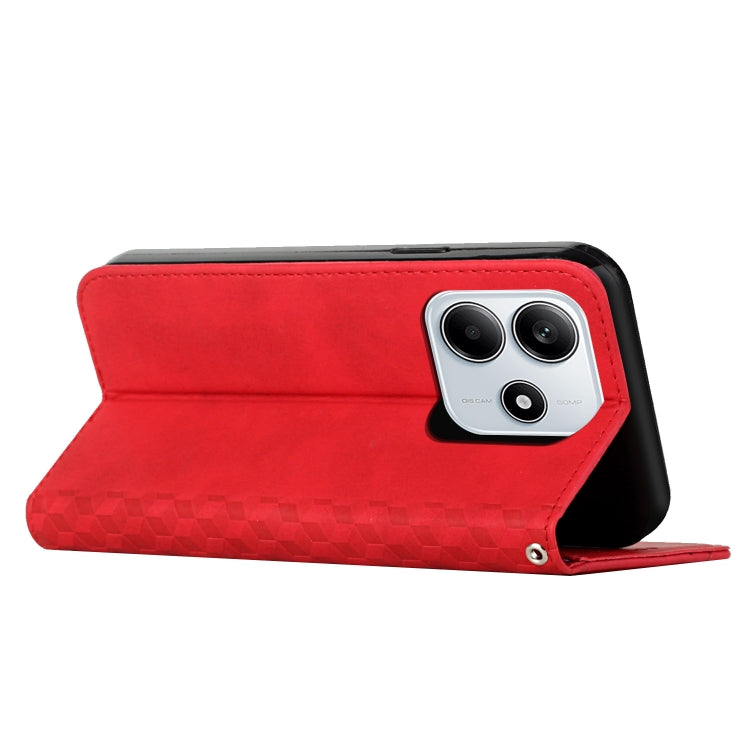 For Redmi Note 14 5G Global Diamond Splicing Skin Feel Magnetic Leather Phone Case