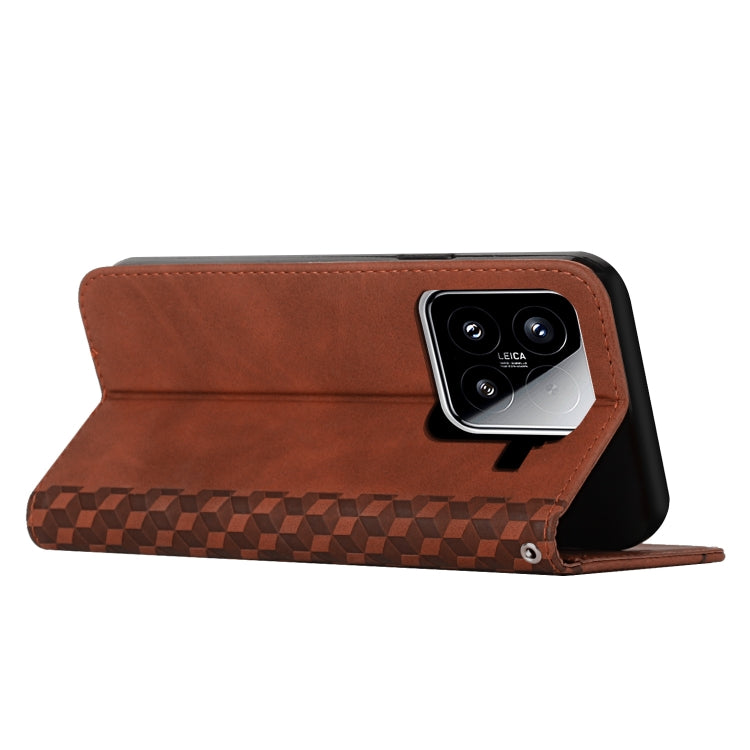 For Xiaomi 15 Diamond Splicing Skin Feel Magnetic Leather Phone Case