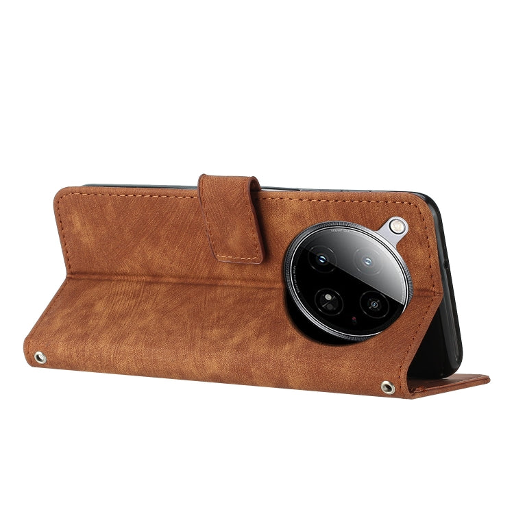 For Infinix Zero 40 4G Skin Feel Stripe Pattern Leather Phone Case