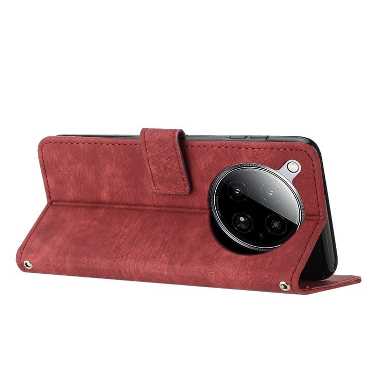 For Infinix Zero 40 4G Skin Feel Stripe Pattern Leather Phone Case