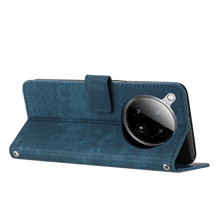 For Infinix Zero 40 4G Skin Feel Stripe Pattern Leather Phone Case