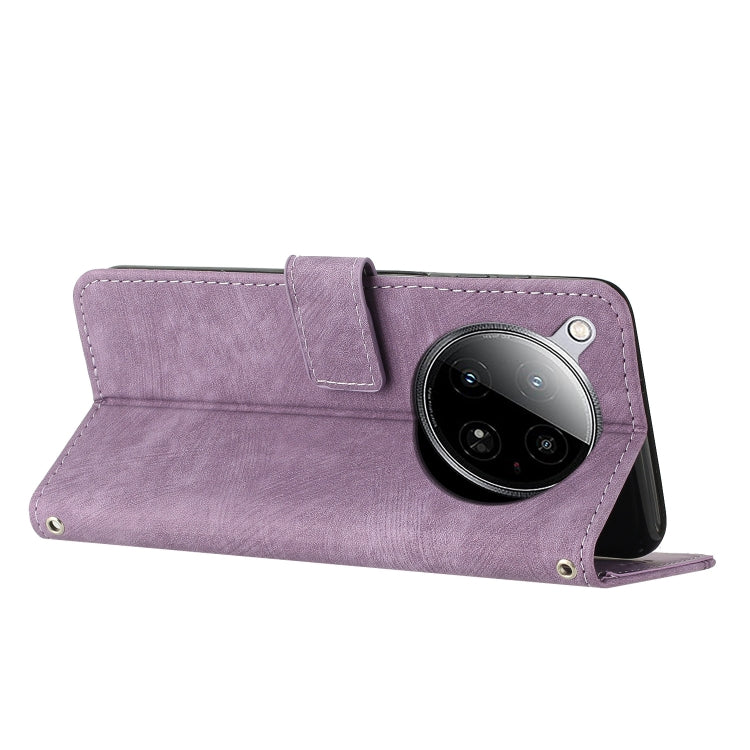 For Infinix Zero 40 4G Skin Feel Stripe Pattern Leather Phone Case