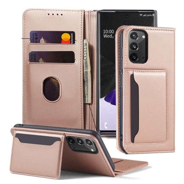 For Samsung Galaxy Note20 Ultra 5G Strong Magnetism Shockproof Horizontal Flip Liquid Feel Leather Case with Holder & Card Slots & Wallet
