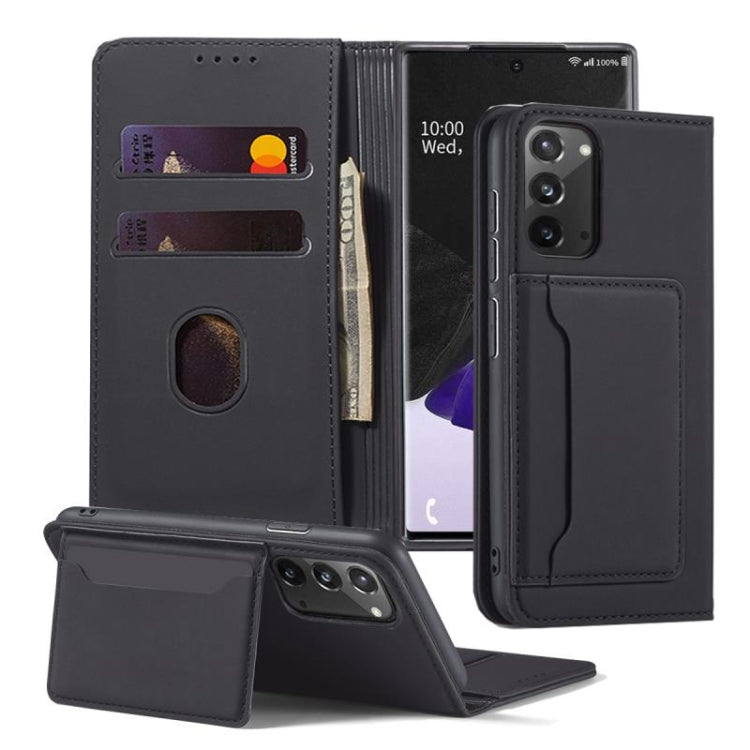 For Samsung Galaxy Note20 Ultra 5G Strong Magnetism Shockproof Horizontal Flip Liquid Feel Leather Case with Holder & Card Slots & Wallet