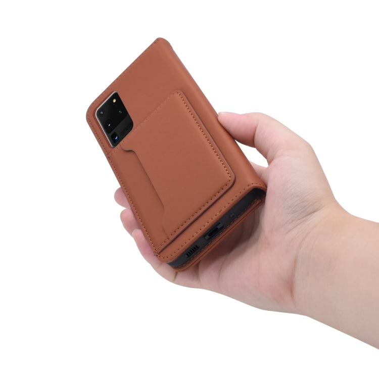 For Samsung Galaxy S20 Ultra 5G Strong Magnetism Shockproof Horizontal Flip Liquid Feel Leather Case with Holder & Card Slots & Wallet