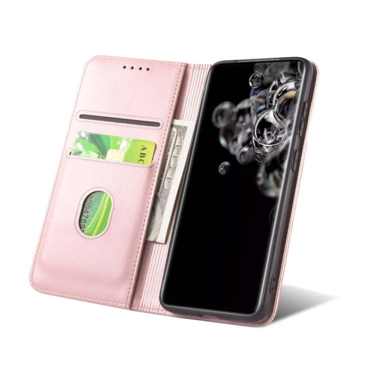 For Samsung Galaxy S20 Ultra 5G Strong Magnetism Shockproof Horizontal Flip Liquid Feel Leather Case with Holder & Card Slots & Wallet