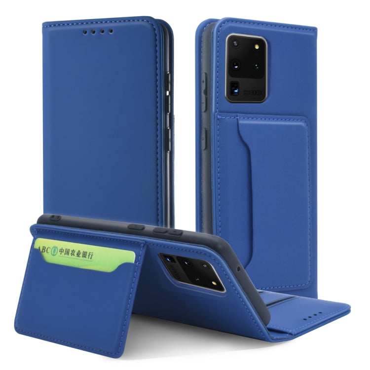 For Samsung Galaxy S20 Ultra 5G Strong Magnetism Shockproof Horizontal Flip Liquid Feel Leather Case with Holder & Card Slots & Wallet