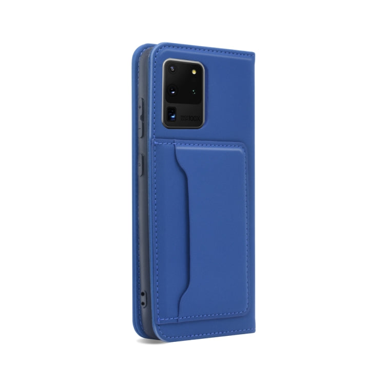For Samsung Galaxy S20 Ultra 5G Strong Magnetism Shockproof Horizontal Flip Liquid Feel Leather Case with Holder & Card Slots & Wallet