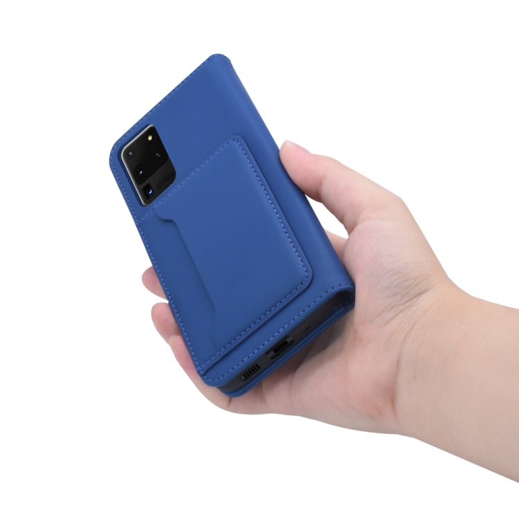 For Samsung Galaxy S20 Ultra 5G Strong Magnetism Shockproof Horizontal Flip Liquid Feel Leather Case with Holder & Card Slots & Wallet