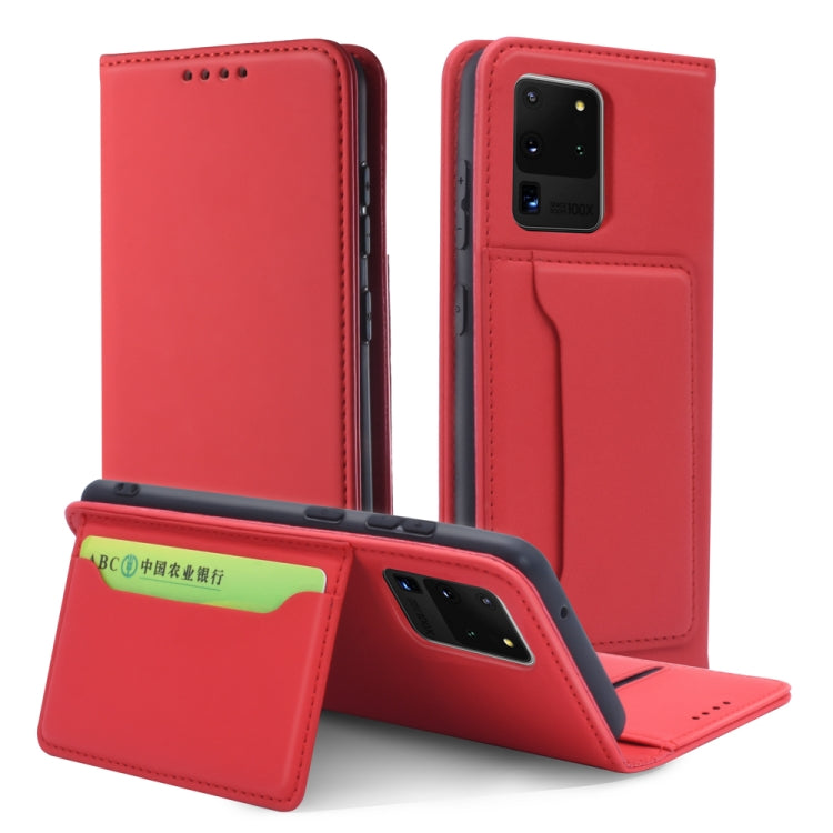 For Samsung Galaxy S20 Ultra 5G Strong Magnetism Shockproof Horizontal Flip Liquid Feel Leather Case with Holder & Card Slots & Wallet