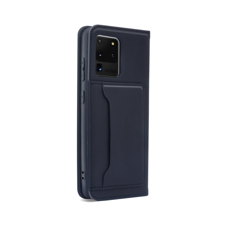 For Samsung Galaxy S20 Ultra 5G Strong Magnetism Shockproof Horizontal Flip Liquid Feel Leather Case with Holder & Card Slots & Wallet