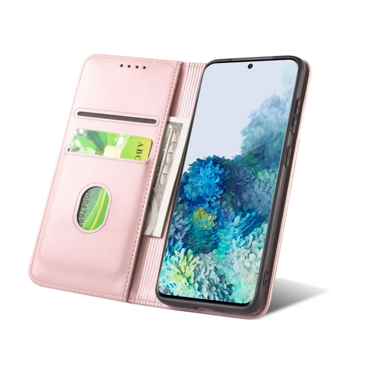 For Samsung Galaxy S20 5G Strong Magnetism Shockproof Horizontal Flip Liquid Feel Leather Case with Holder & Card Slots & Wallet