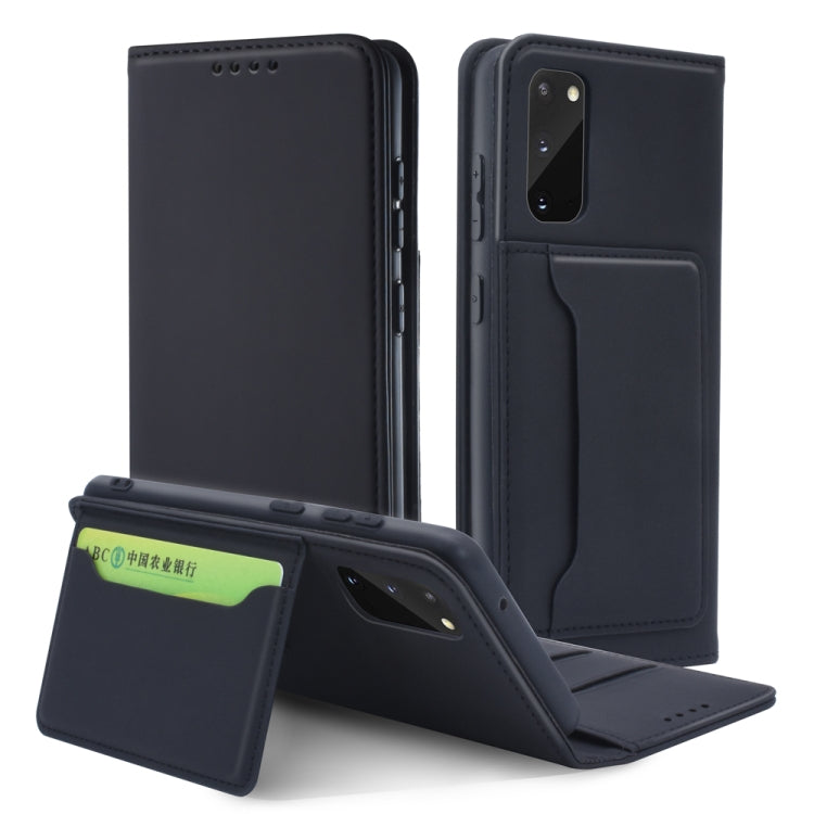 For Samsung Galaxy S20 5G Strong Magnetism Shockproof Horizontal Flip Liquid Feel Leather Case with Holder & Card Slots & Wallet