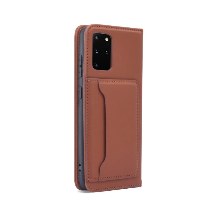 For Samsung Galaxy S20 Plus 5G Strong Magnetism Shockproof Horizontal Flip Liquid Feel Leather Case with Holder & Card Slots & Wallet