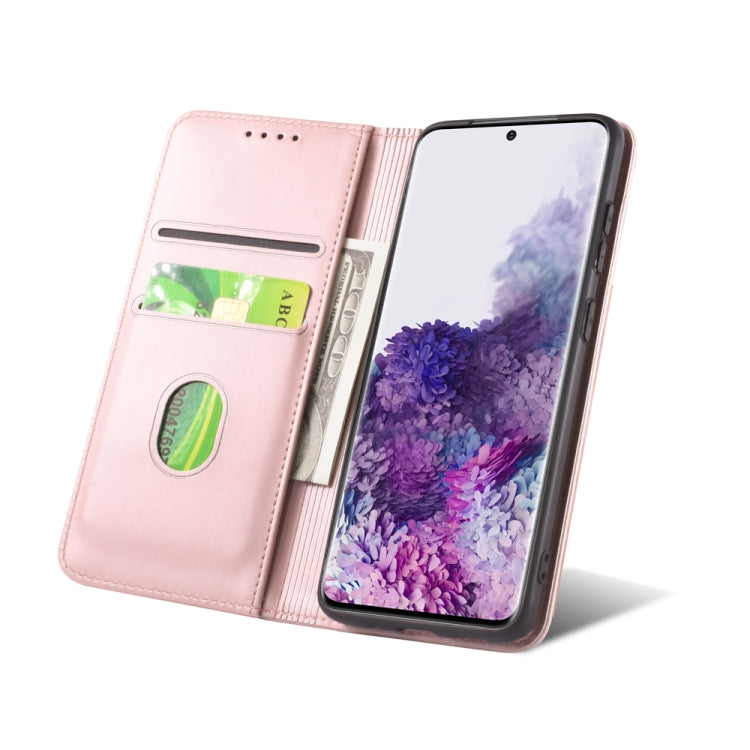 For Samsung Galaxy S20 Plus 5G Strong Magnetism Shockproof Horizontal Flip Liquid Feel Leather Case with Holder & Card Slots & Wallet