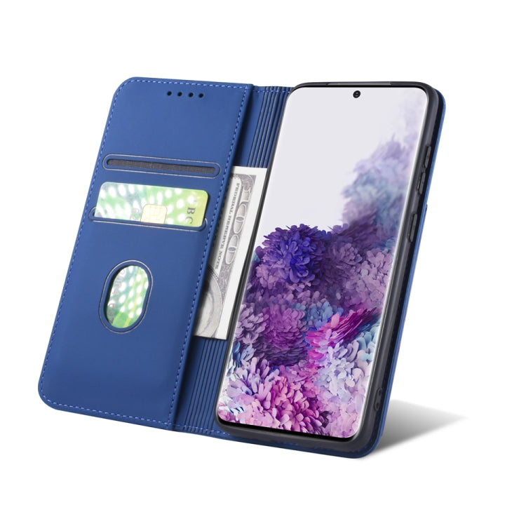 For Samsung Galaxy S20 Plus 5G Strong Magnetism Shockproof Horizontal Flip Liquid Feel Leather Case with Holder & Card Slots & Wallet