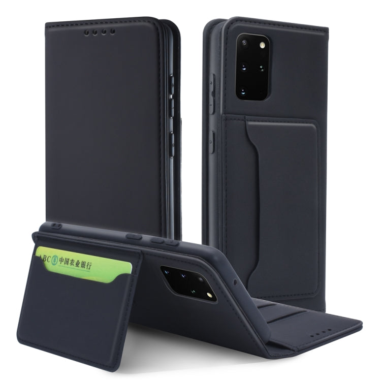 For Samsung Galaxy S20 Plus 5G Strong Magnetism Shockproof Horizontal Flip Liquid Feel Leather Case with Holder & Card Slots & Wallet
