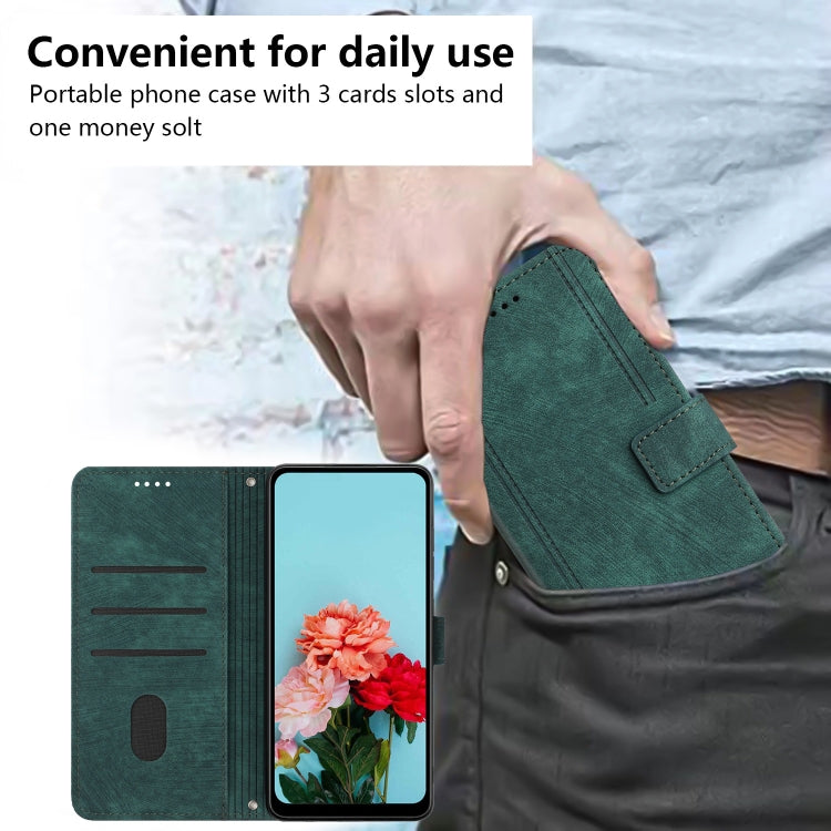 For Xiaomi 14T Skin Feel Stripe Pattern Leather Phone Case