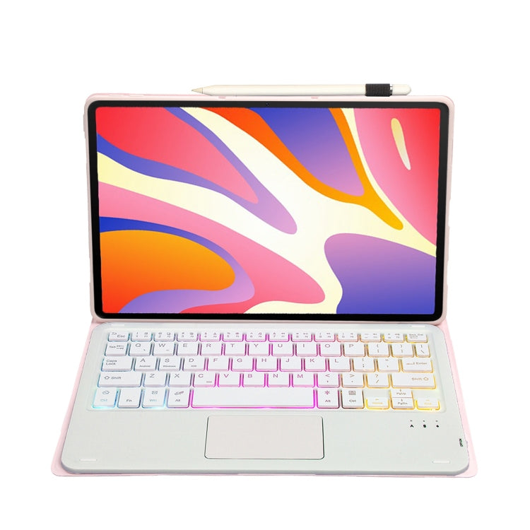 For Huawei MatePad SE 11 2024 AH21-AS Ultra-thin Detachable Backlight Bluetooth Keyboard Leather Tablet Case with Touchpad