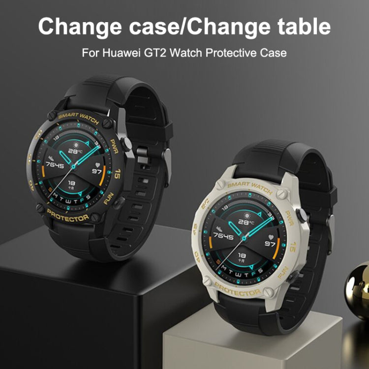 For Huawei Watch GT2 46mm Smart Watch TPU Protective Case, Color:Black+Red
