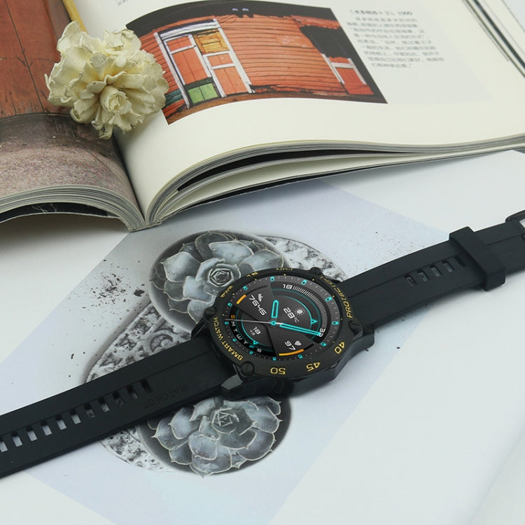 For Huawei Watch GT2 46mm Smart Watch TPU Protective Case, Color:Black+Gold