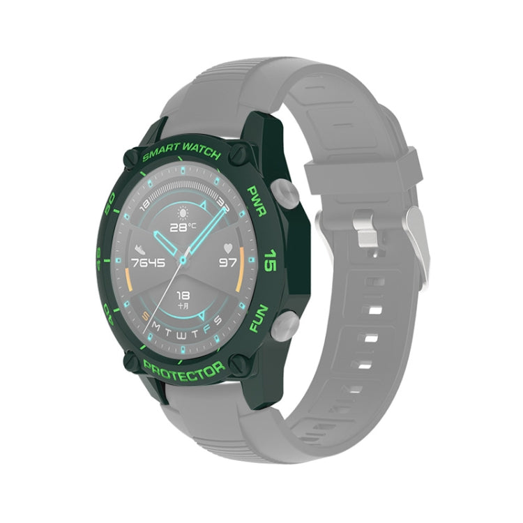 For Huawei Watch GT2 46mm Smart Watch TPU Protective Case, Color:Army Green+Grass Green