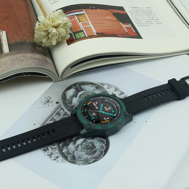 For Huawei Watch GT2 46mm Smart Watch TPU Protective Case, Color:Army Green+Grass Green